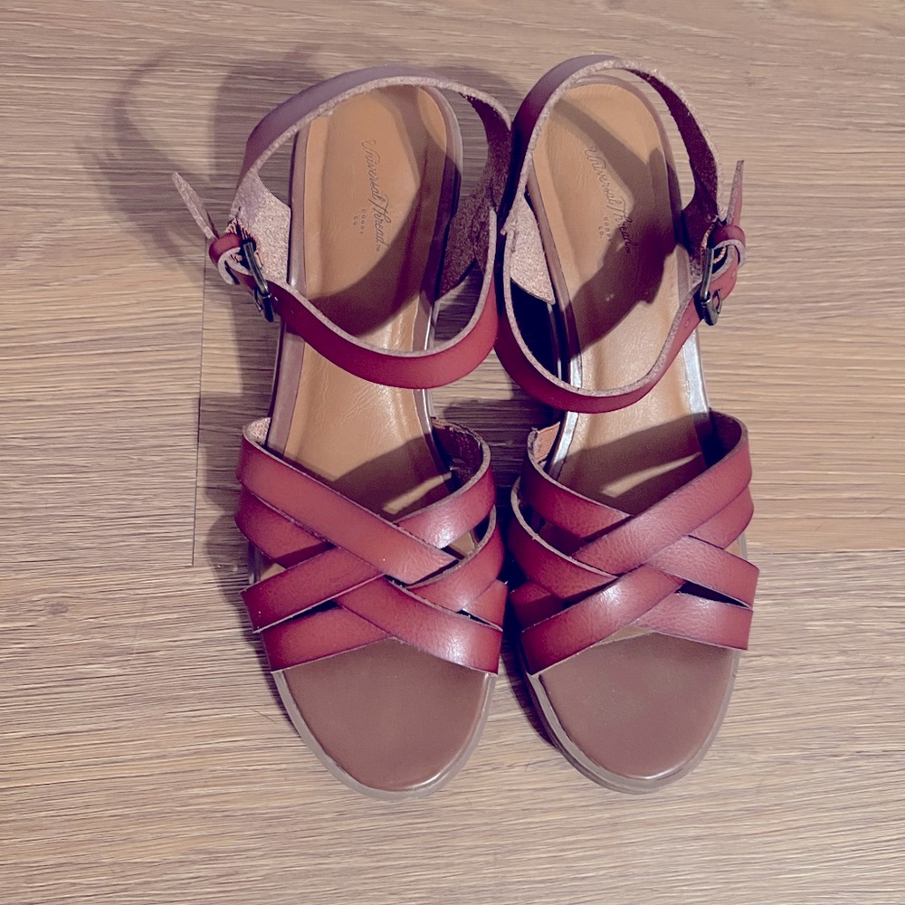 Brown Sandals With Small Chunky Heel